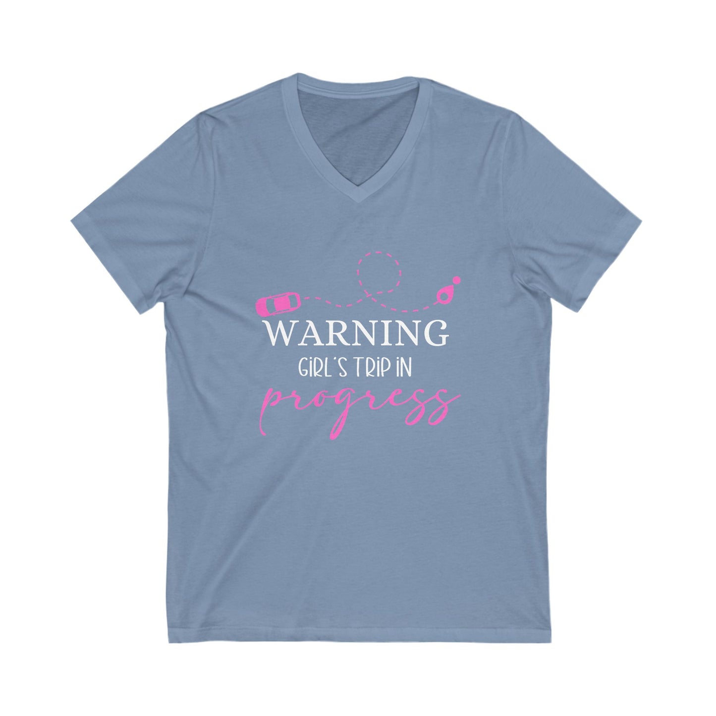 Warning Girls Trip in Progress V-Neck Tee