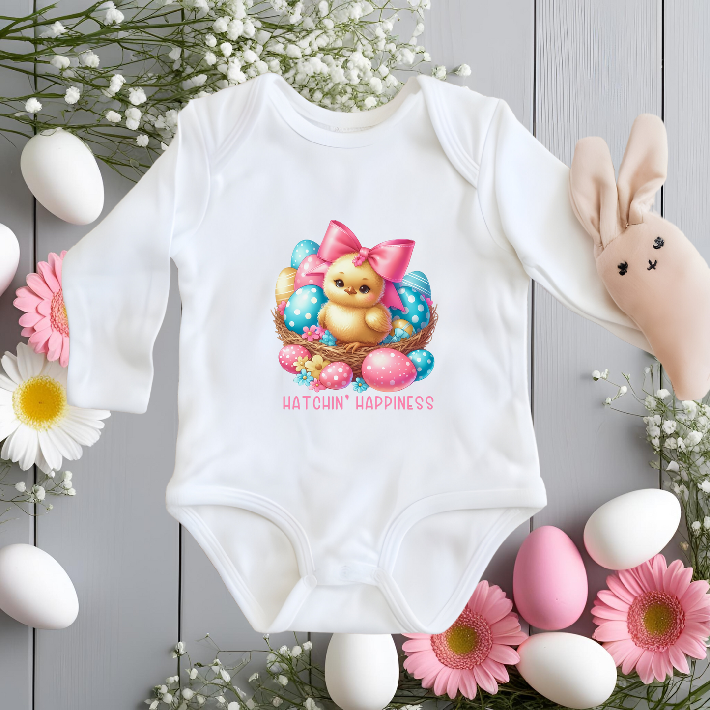 Hatchin’ Happiness Infant Long Sleeve Onesie