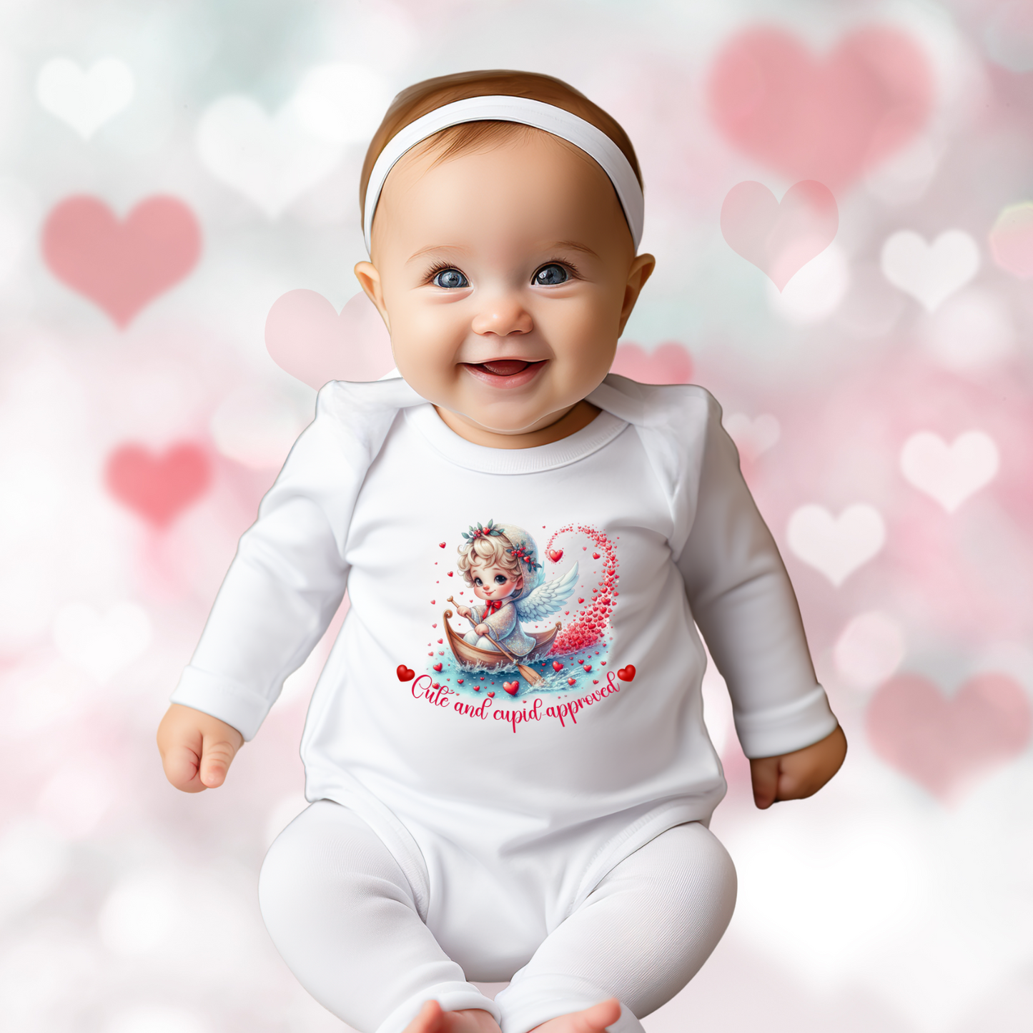 Cute And Cupid Approved Infant Long Sleeve Onesie