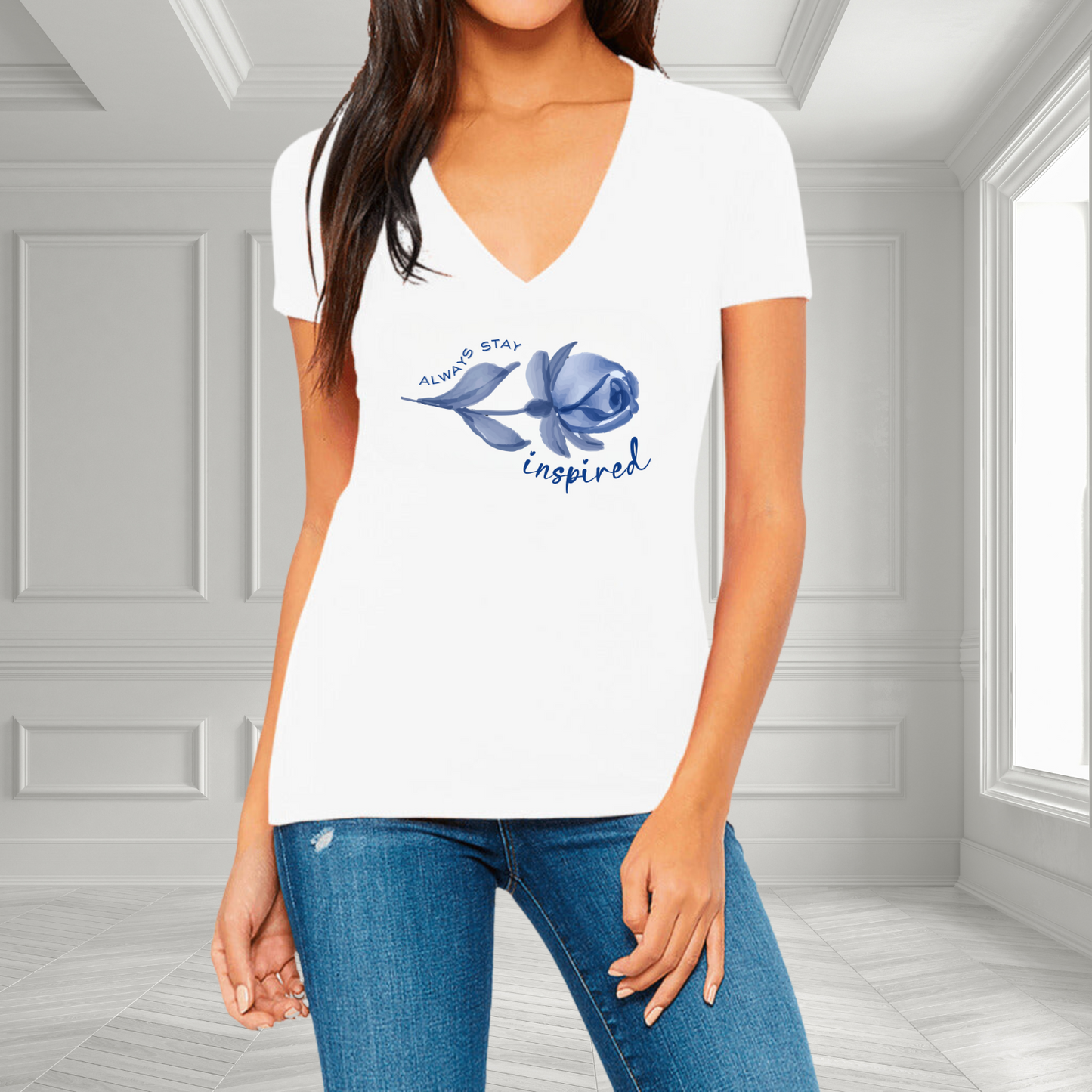 Always Stay Inspired V-Neck T-Shirt
