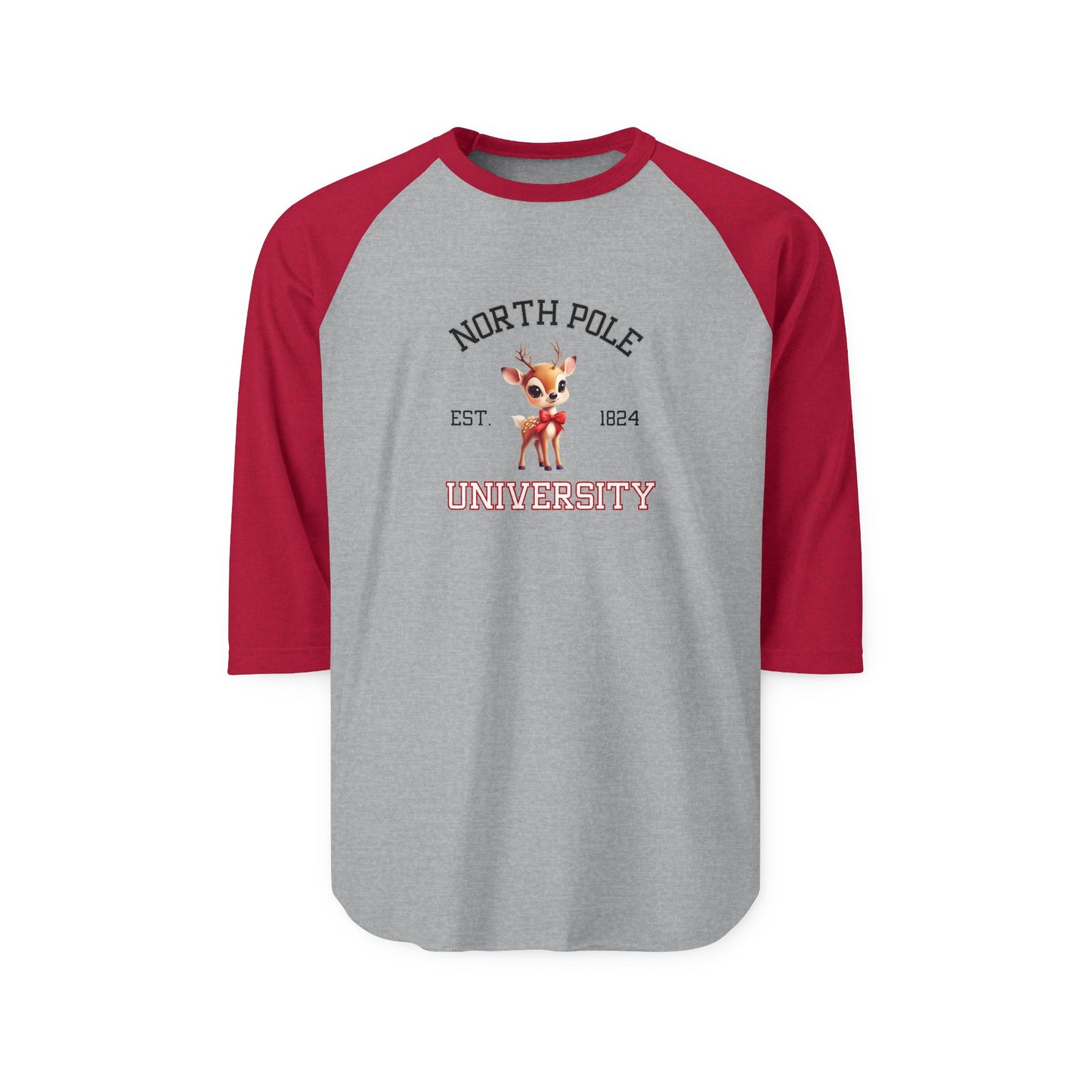 North Pole University Baseball Tee