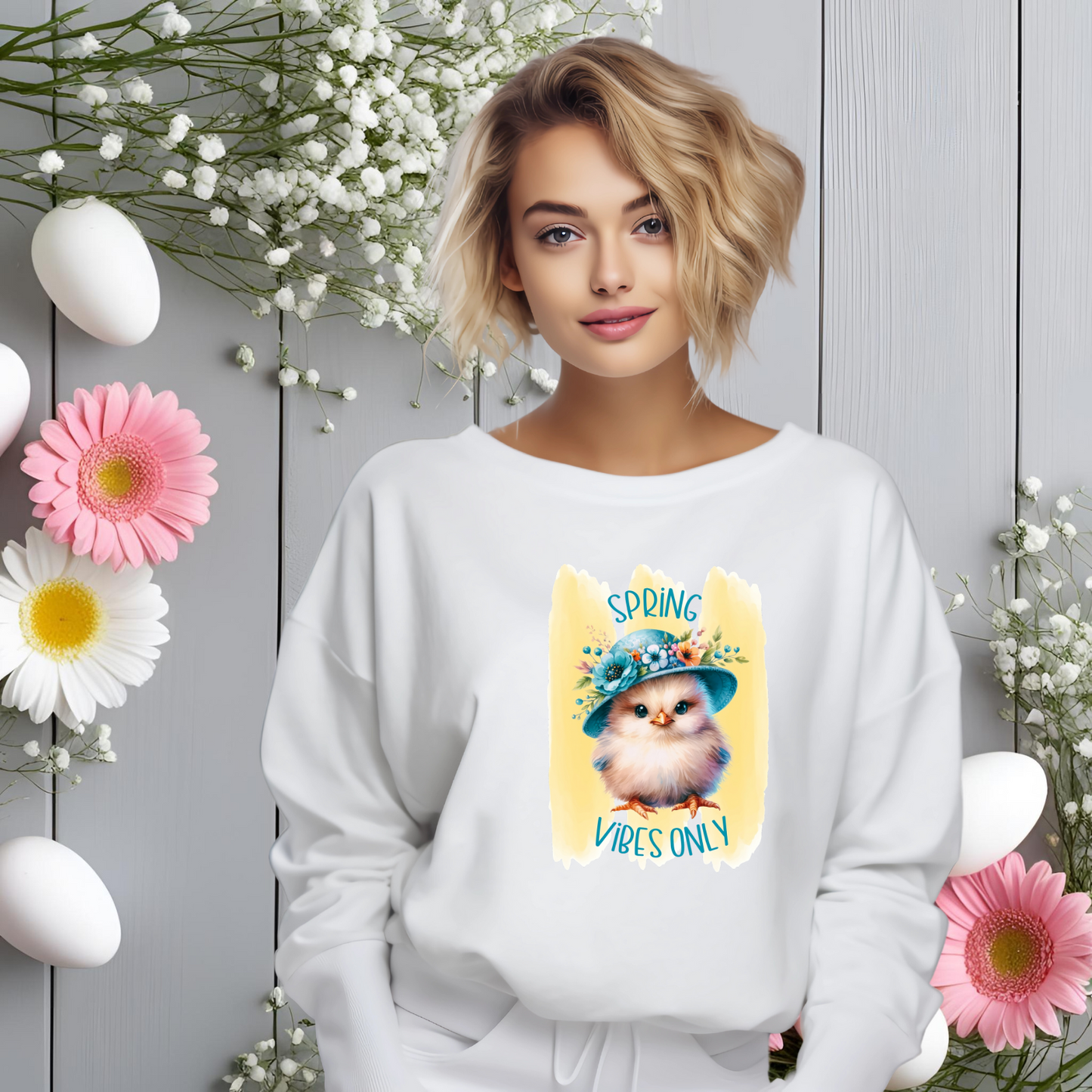Spring Vibes Only Crewneck Sweatshirt