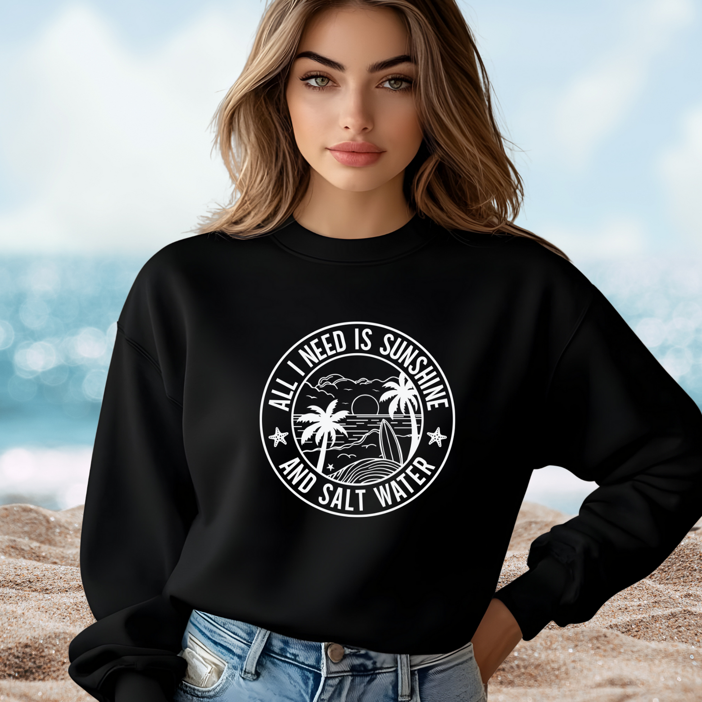 Sunshine and Saltwater Crewneck Sweatshirt
