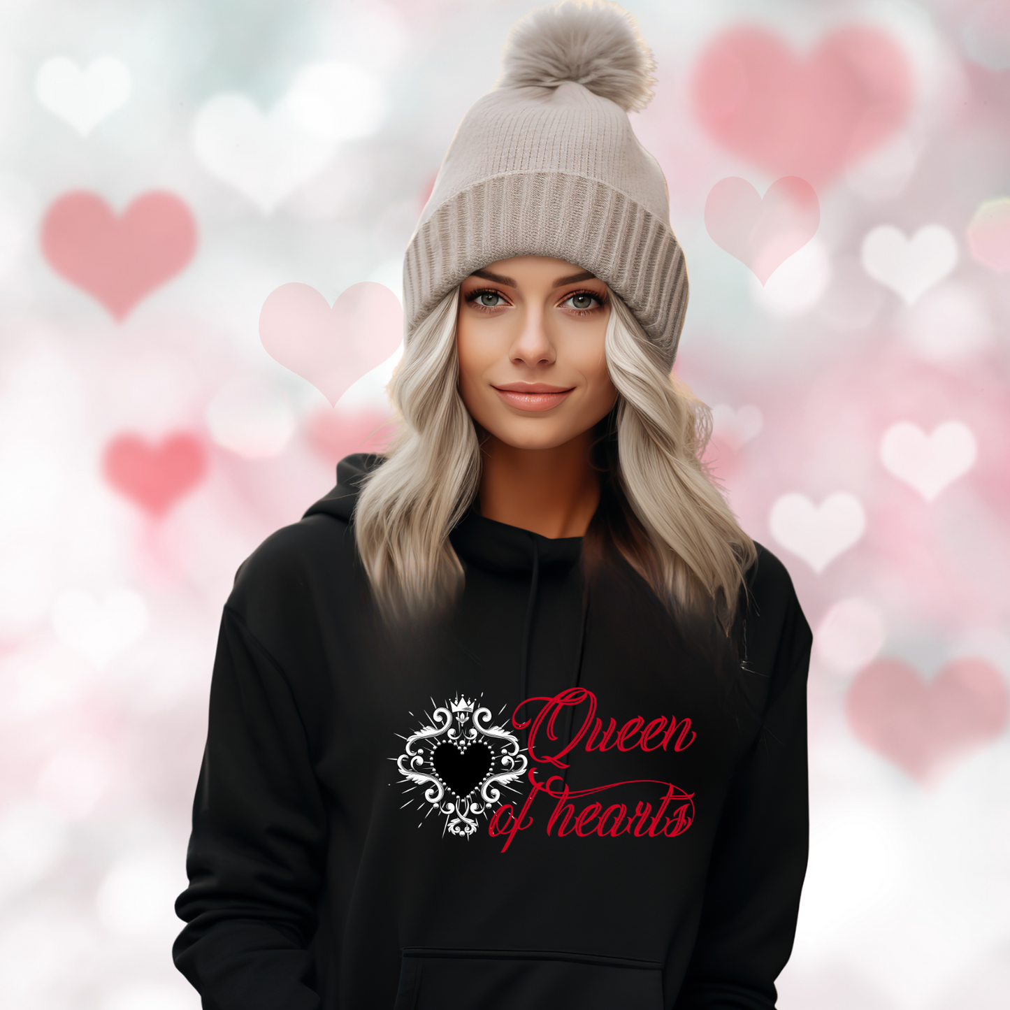 Queen of Hearts Pullover Hoodie