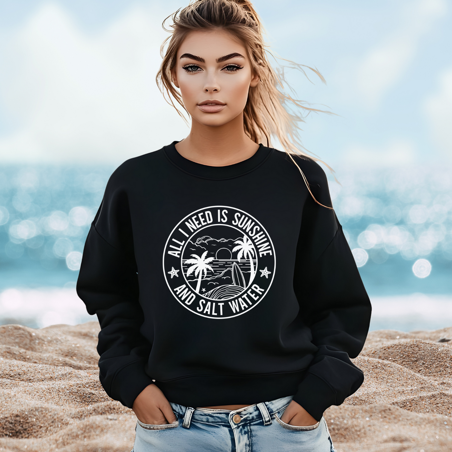 Sunshine and Saltwater Crewneck Sweatshirt
