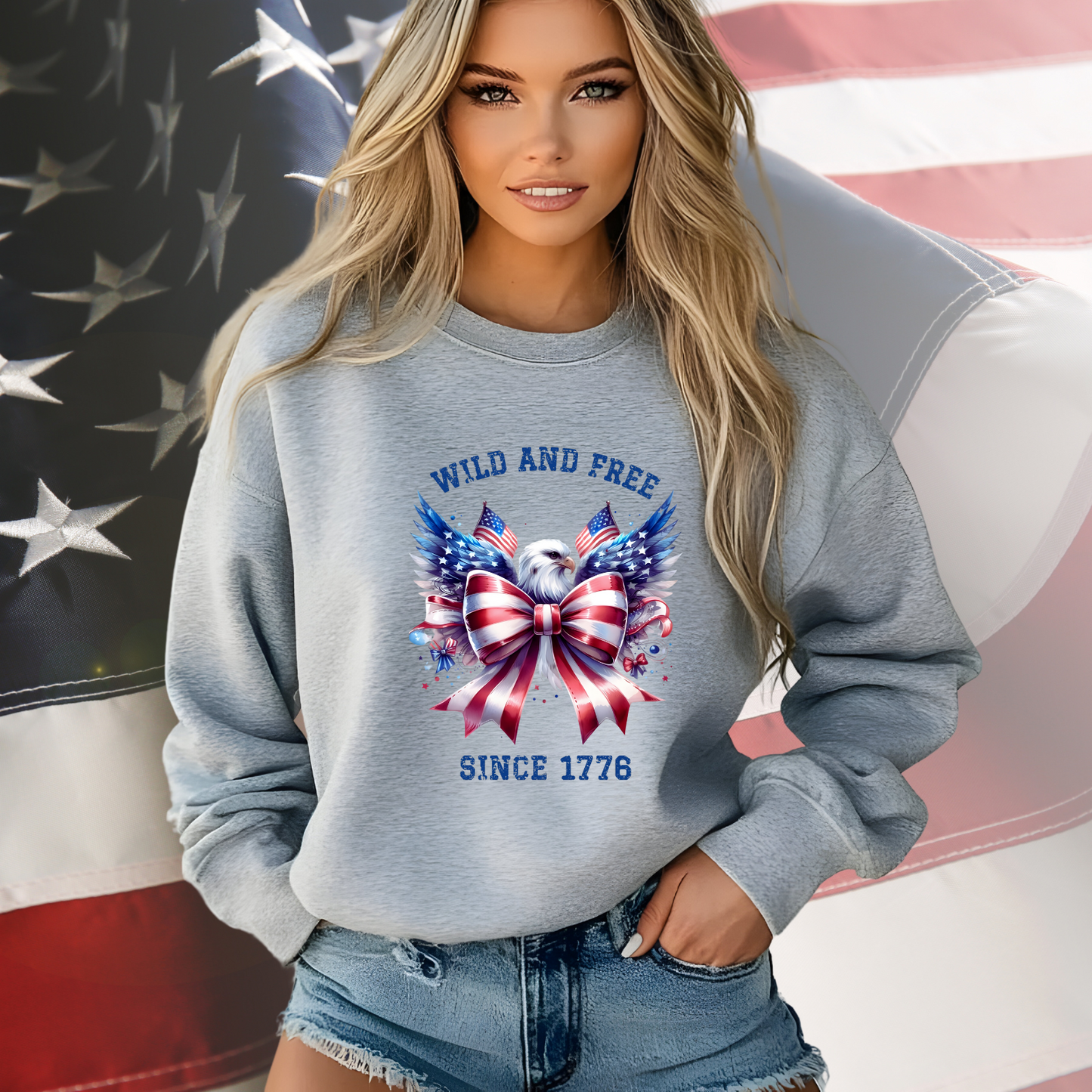 Wild And Free Since 1776 Crewneck Sweatshirt