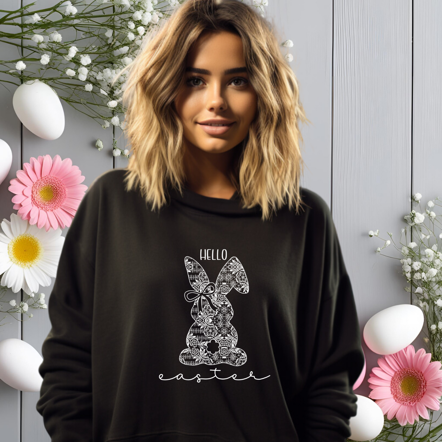 Hello Easter Pullover Hoodie
