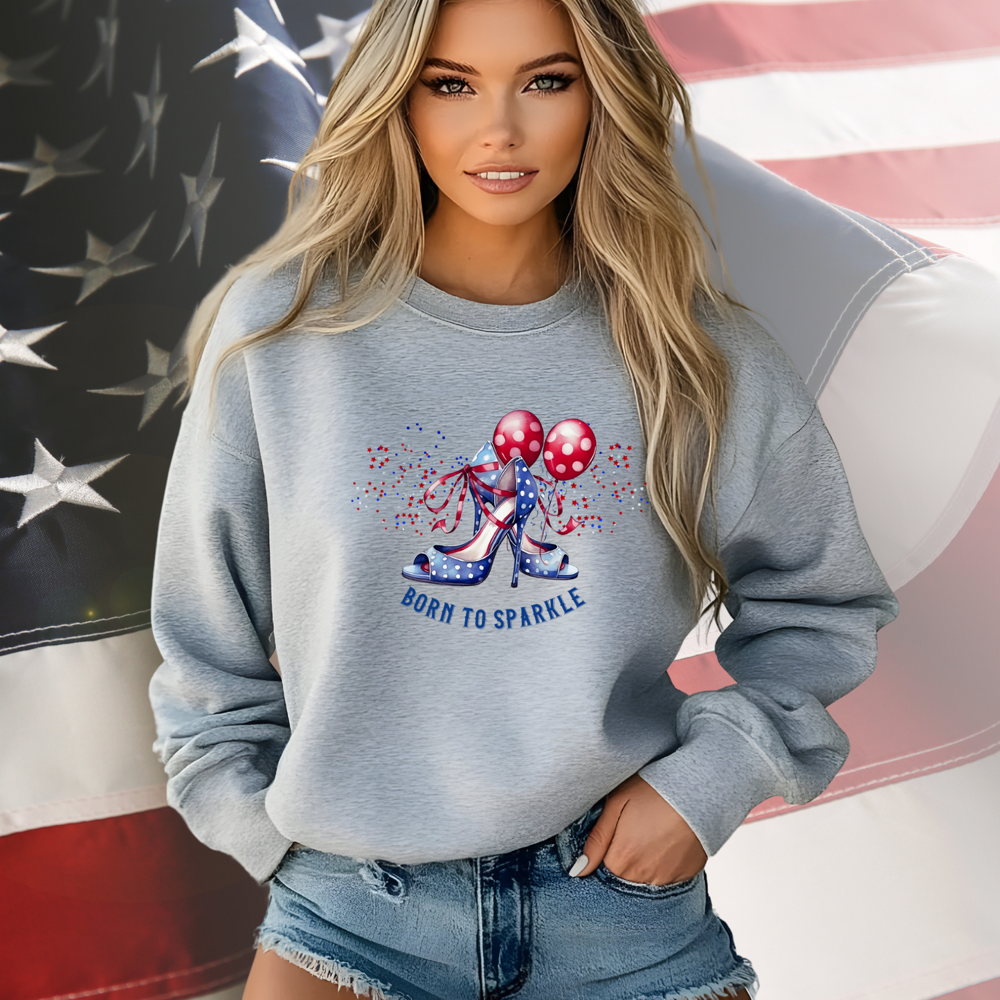 Born To Sparkle Crewneck Sweatshirt