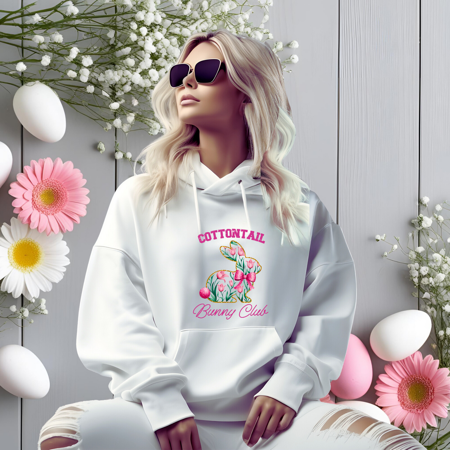 Cottontail Bunny Club Pullover Hoodie