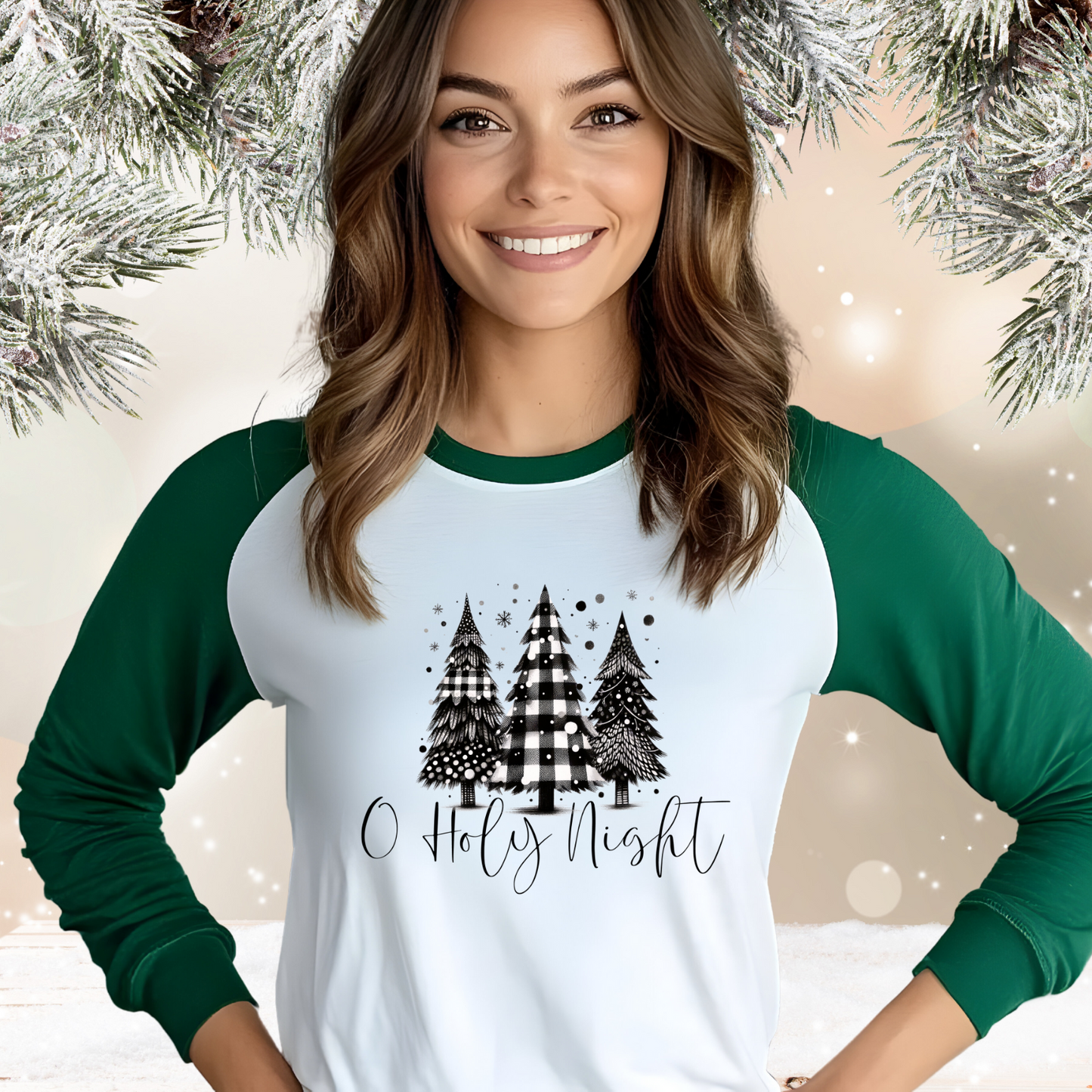 O Holy Night Baseball Tee