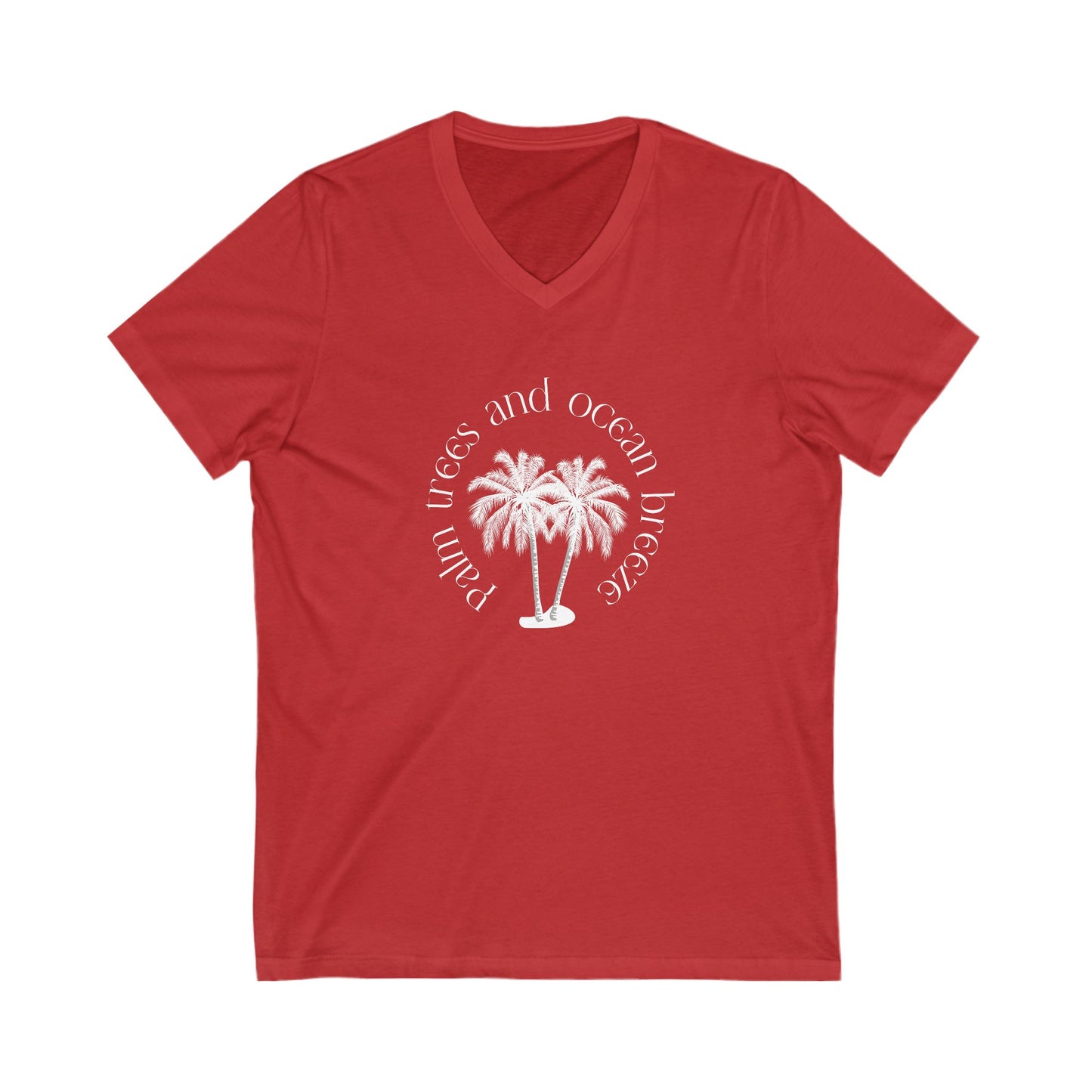 Palm Trees And Ocean Breeze V-Neck Tee