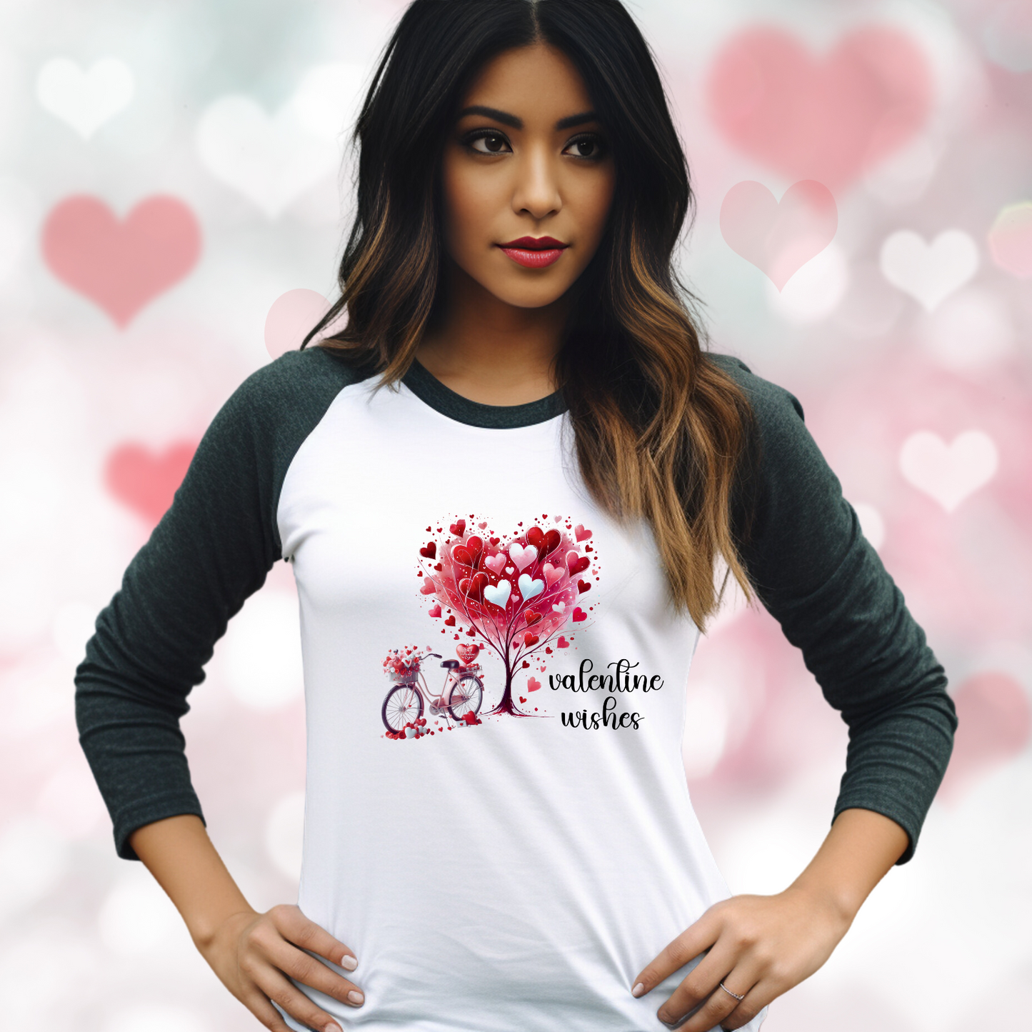 Valentine Wishes Baseball Tee
