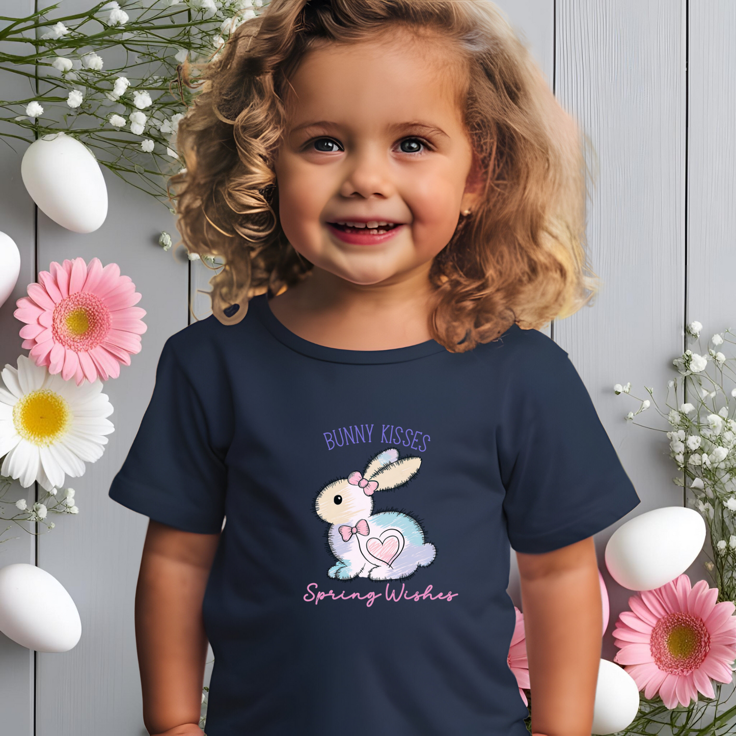 Bunny Kisses, Spring Wishes Toddler T-Shirt