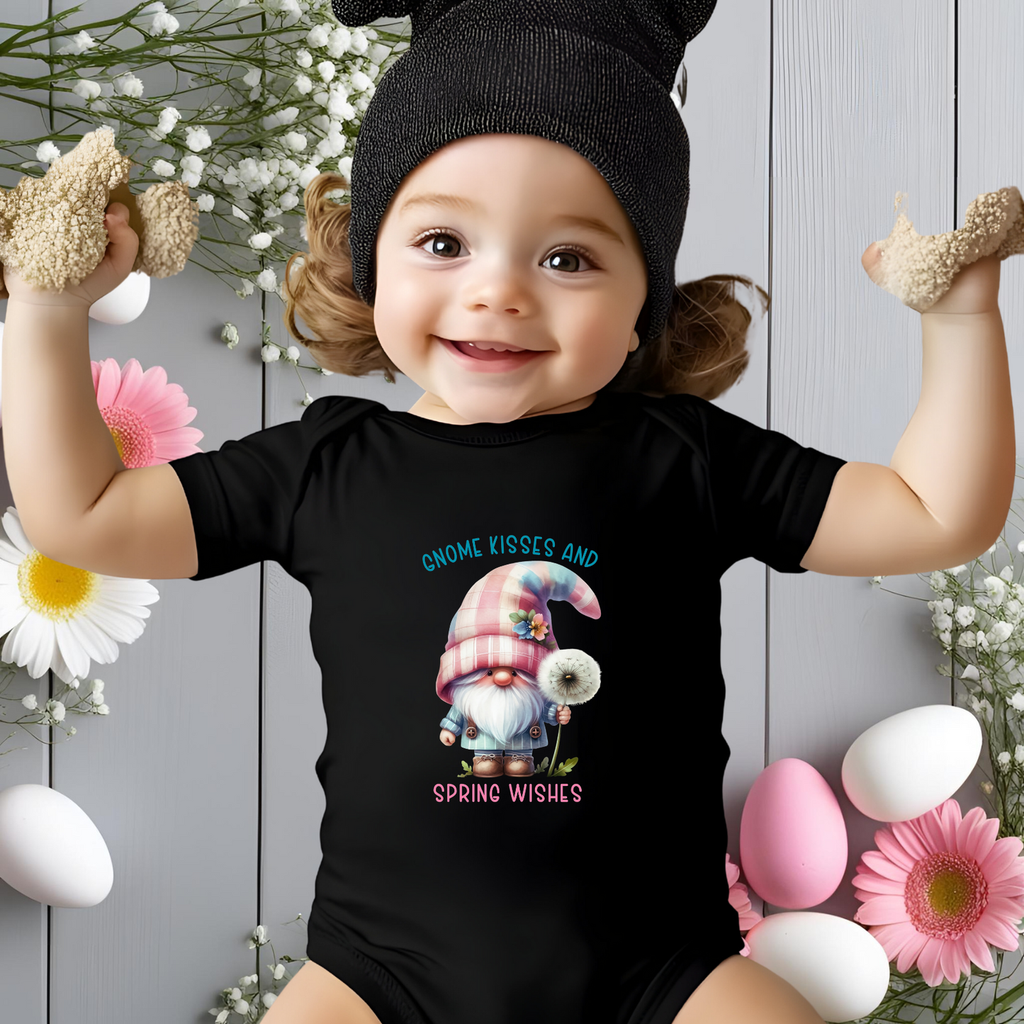 Gnome Kisses Infant Short Sleeve Onesie