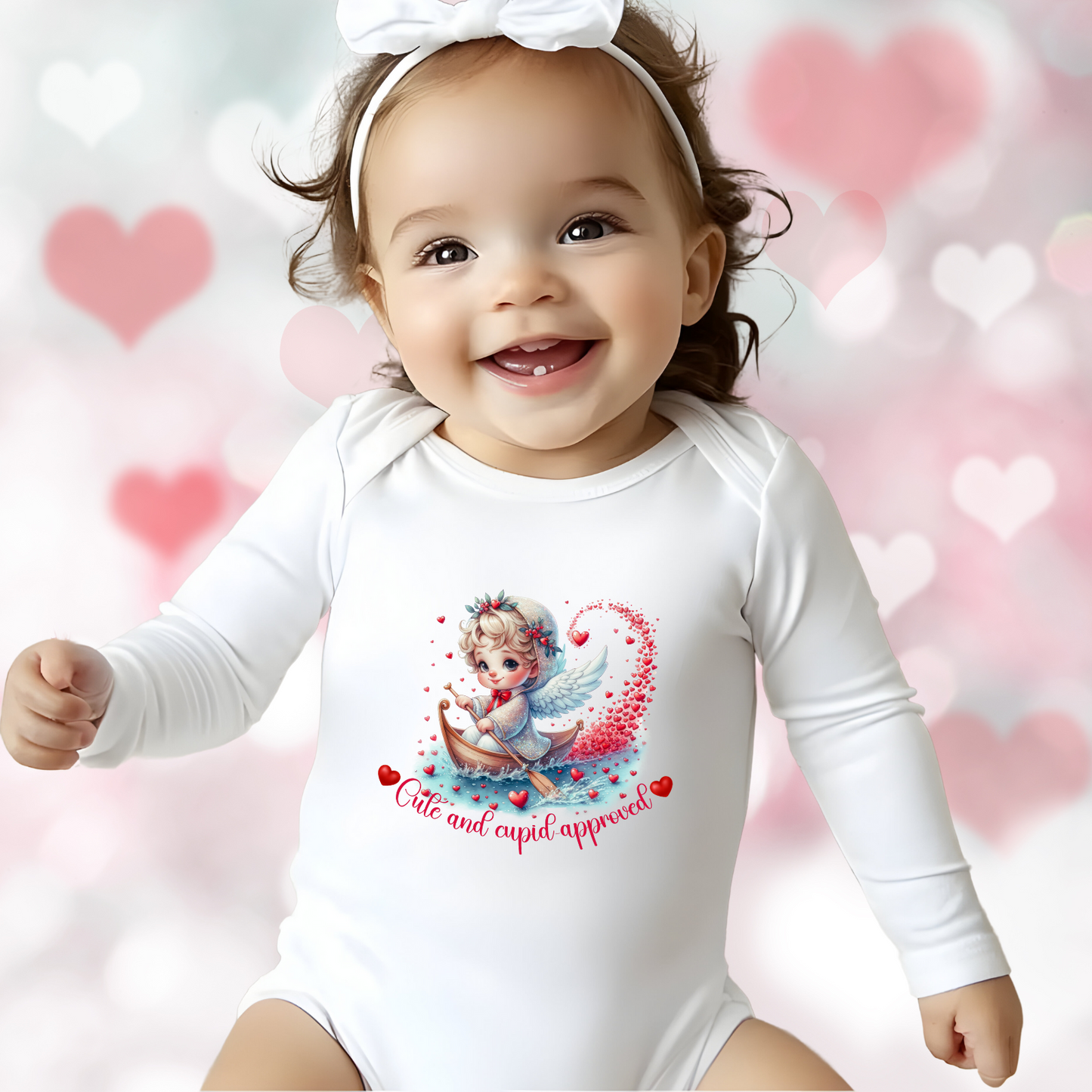 Cute And Cupid Approved Infant Long Sleeve Onesie