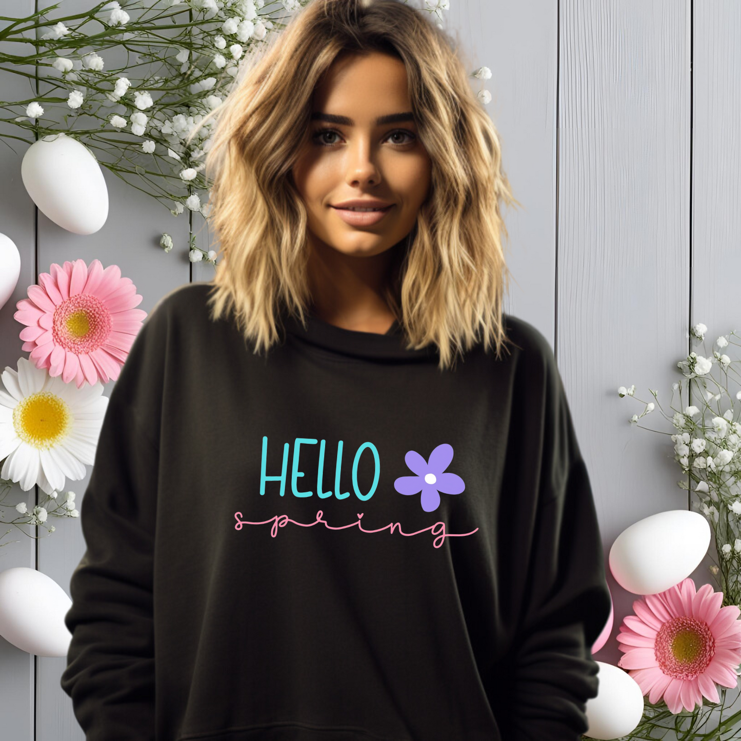 Hello Spring Crewneck Sweatshirt