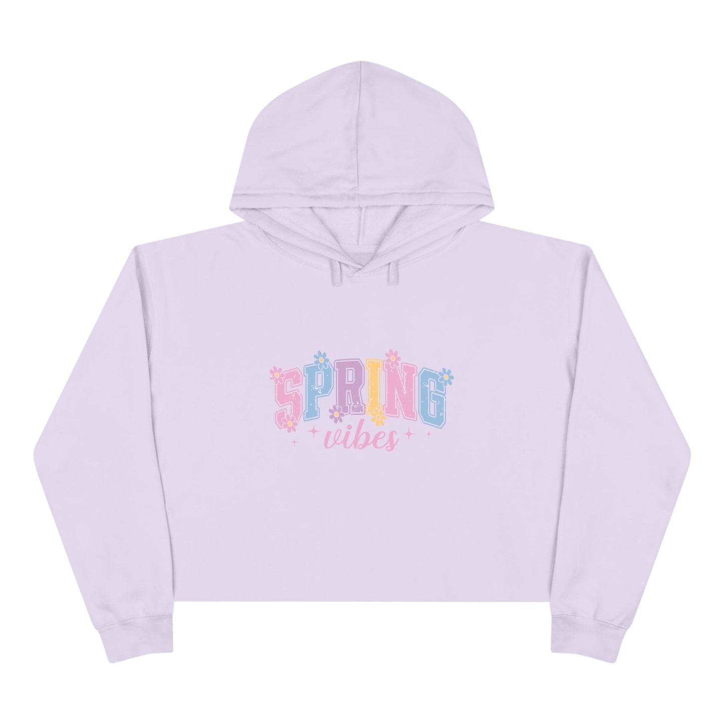 Varsity Spring Vibes Crop Hoodie