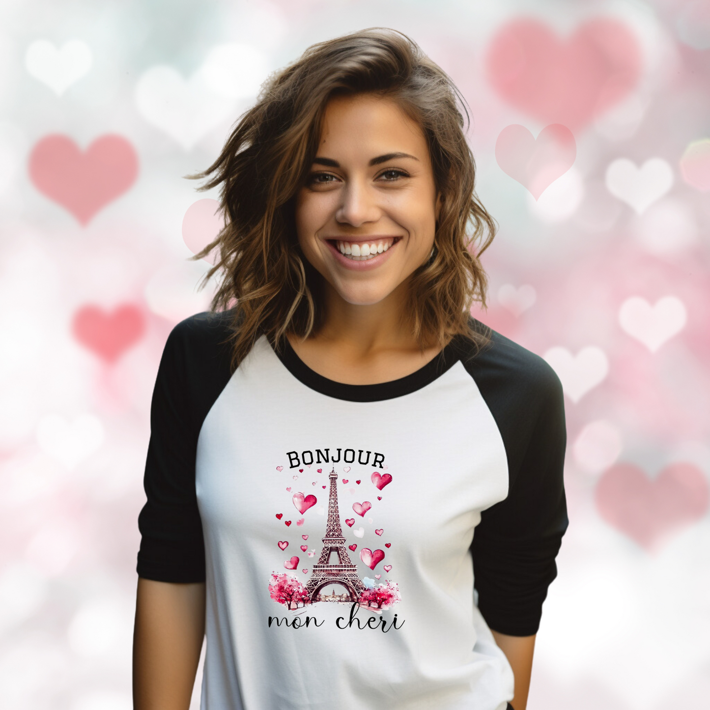 Bonjour Mon Cheri Baseball Tee