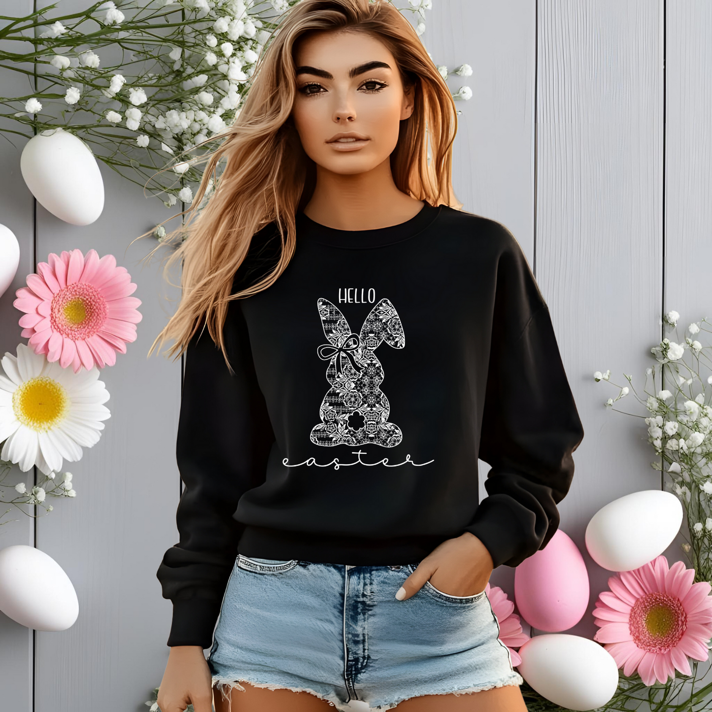 Hello Easter Pullover Hoodie