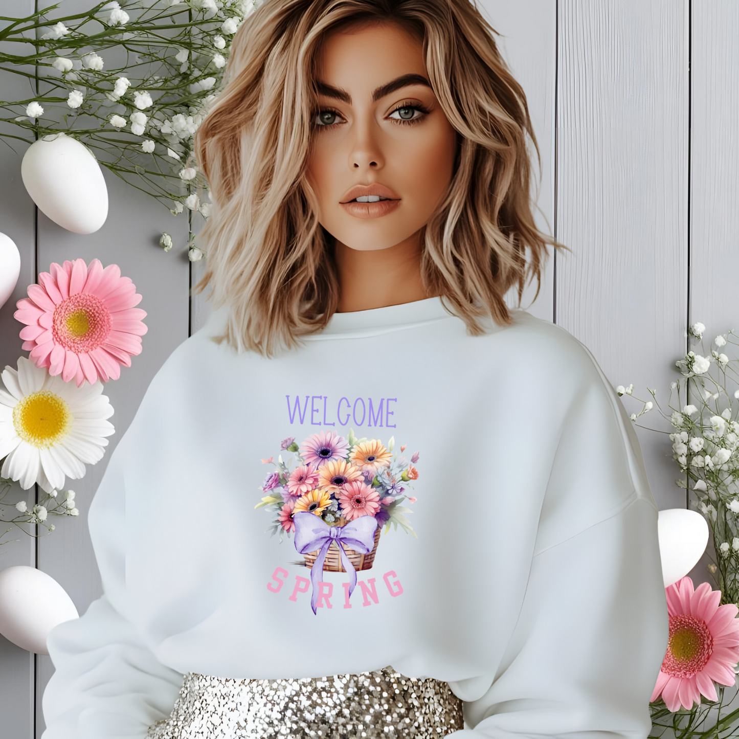 Welcome Spring Crewneck Sweatshirt