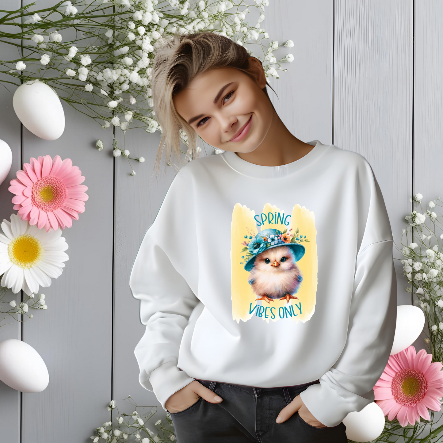 Spring Vibes Only Crewneck Sweatshirt