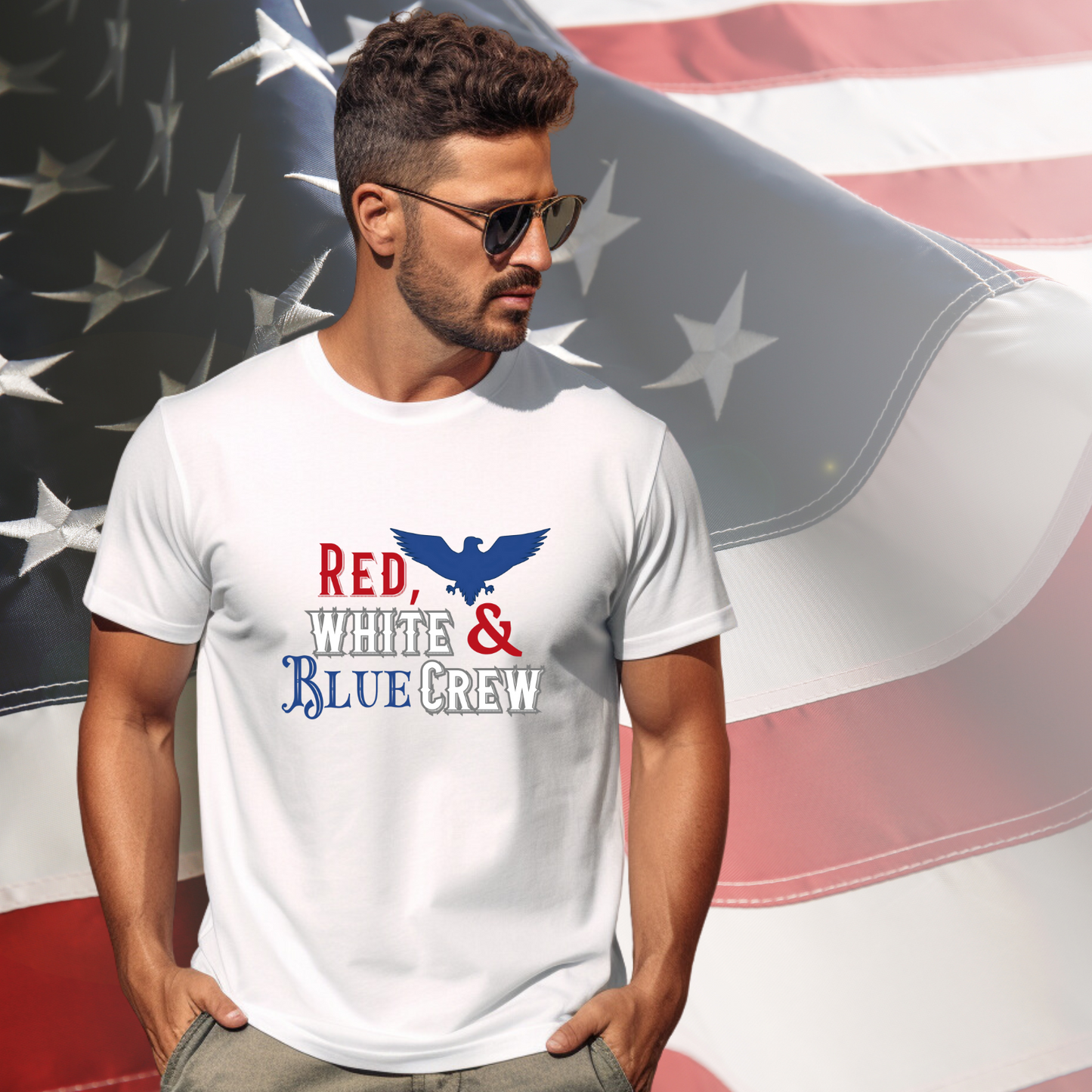 Red, White & Blue Crew T-Shirt