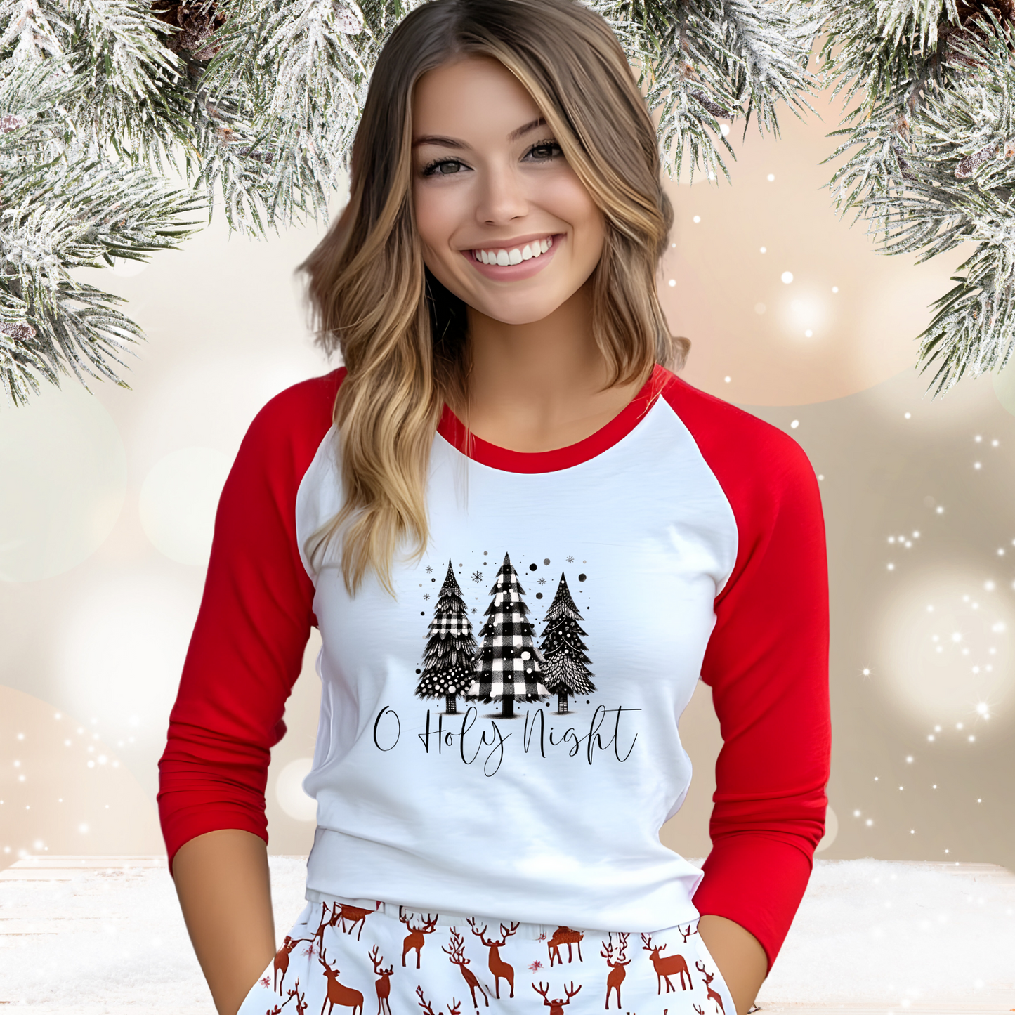 O Holy Night Baseball Tee