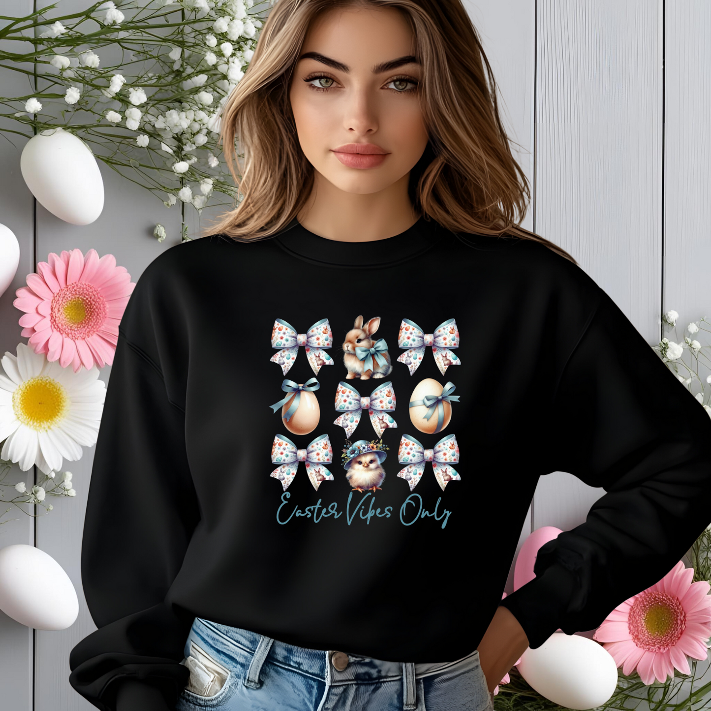 Easter Vibes Only Pullover Hoodie