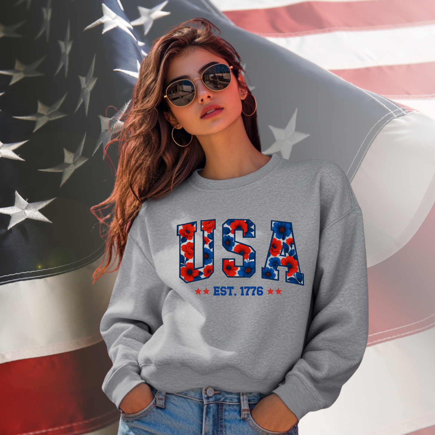 USA 1776 Crewneck Sweatshirt