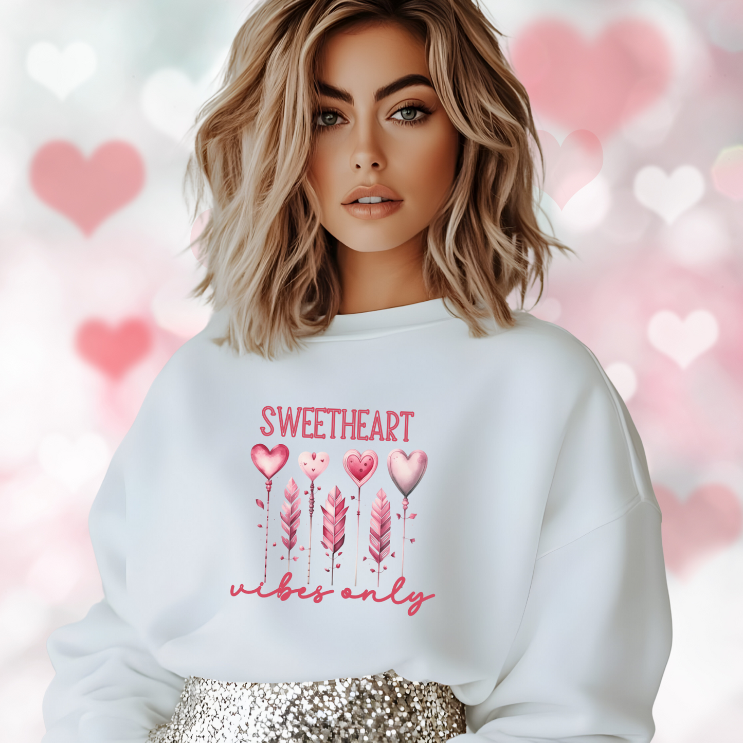 Sweetheart Vibes Only Crewneck Sweatshirt