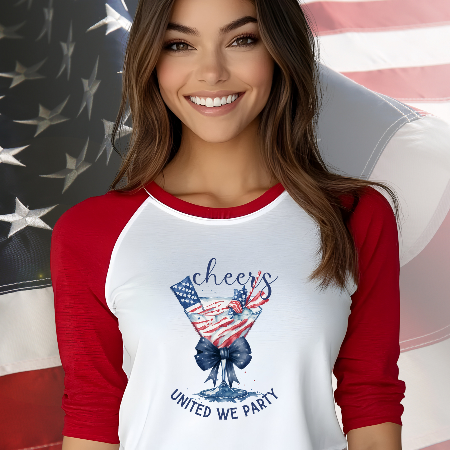 United We Party Baseball Tee
