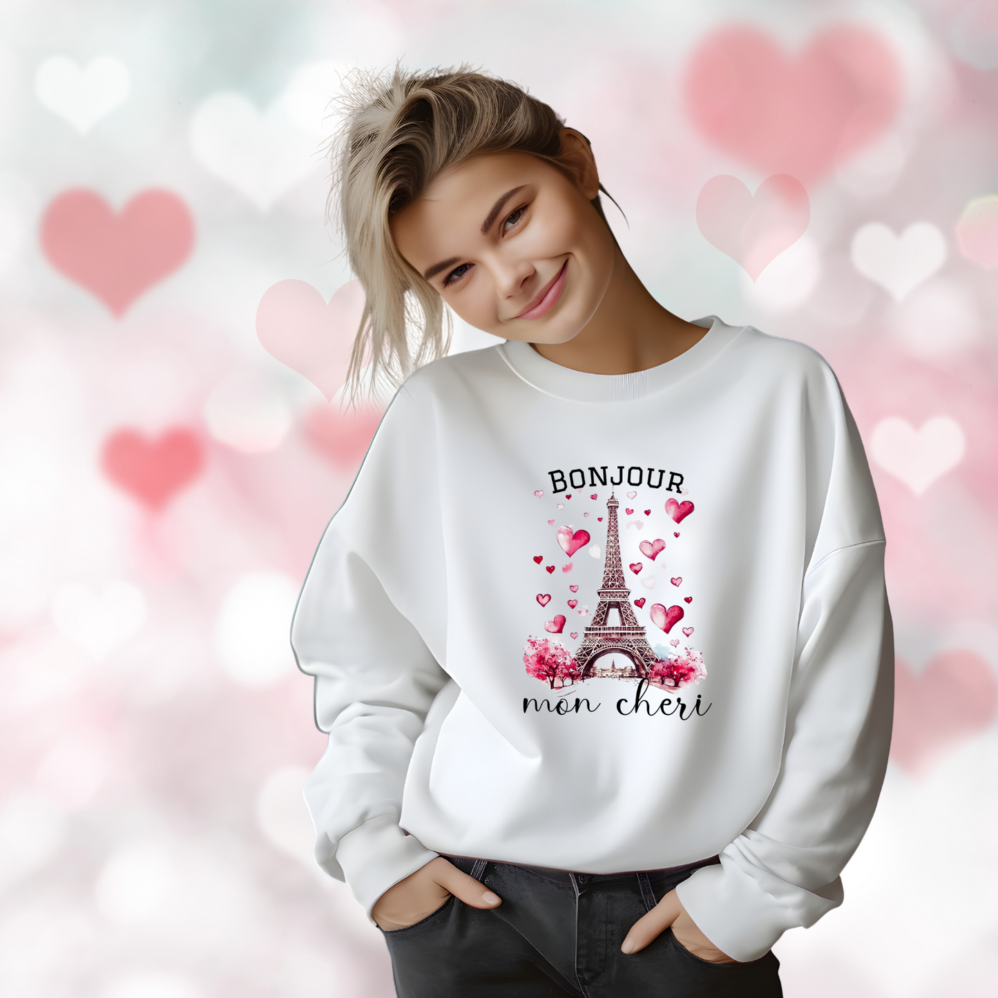 Bonjour Mon Cheri Crewneck Sweatshirt