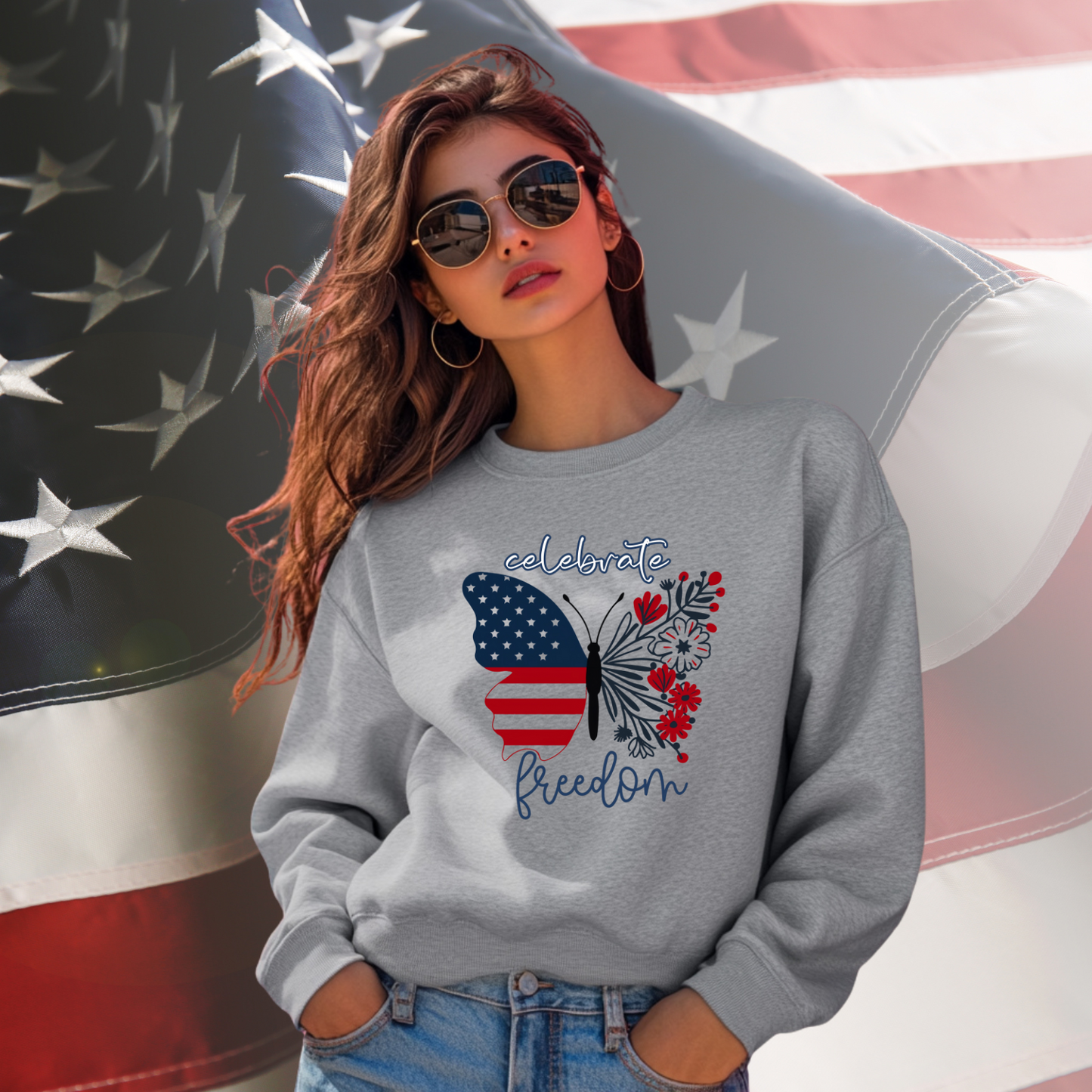 Celebrate Freedom Crewneck Sweatshirt