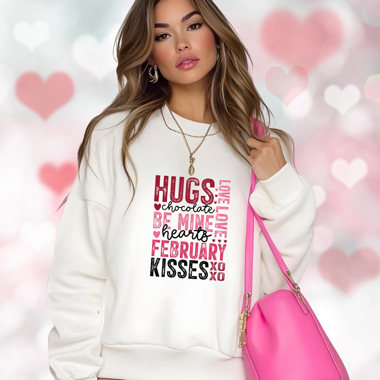 Valentine Typography Crewneck Sweatshirt