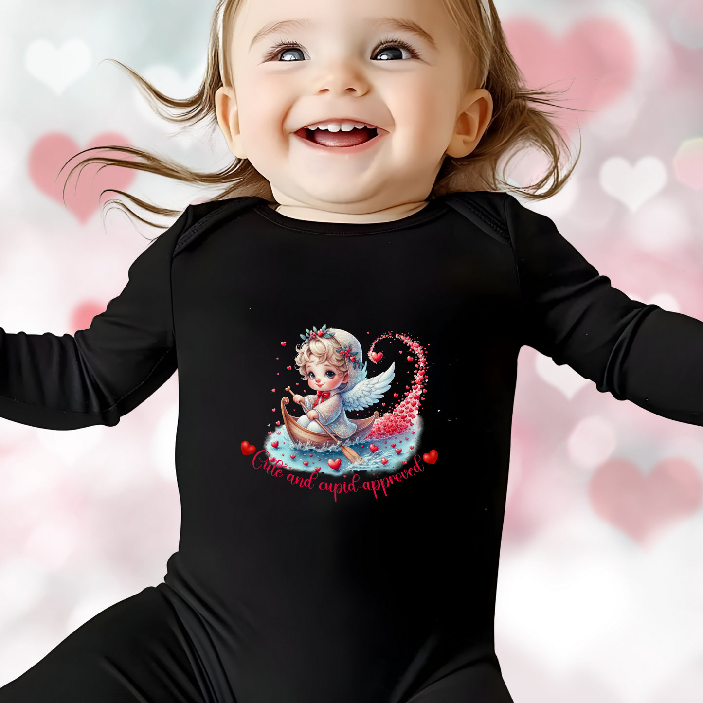 Cute And Cupid Approved Infant Long Sleeve Onesie
