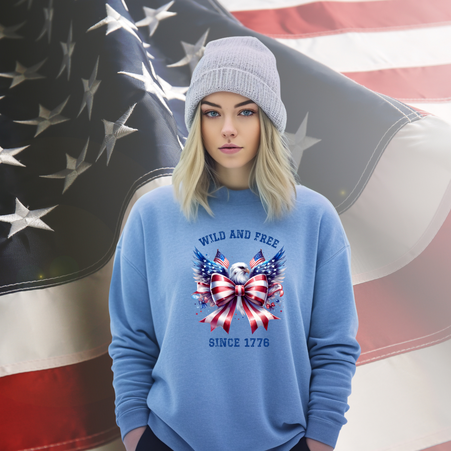 Wild And Free Since 1776 Crewneck Sweatshirt