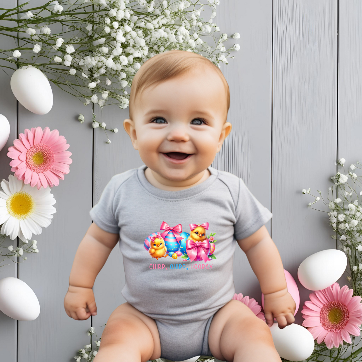 Chirp, Chirp, Hooray Infant Short Sleeve Onesie