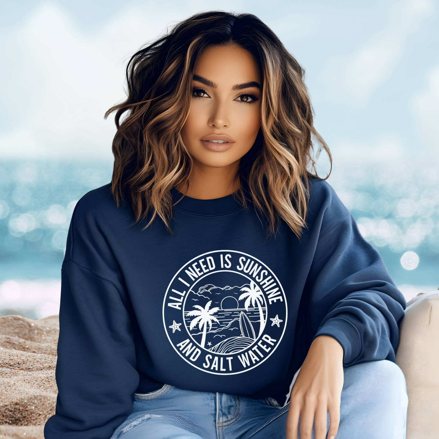 Sunshine and Saltwater Crewneck Sweatshirt