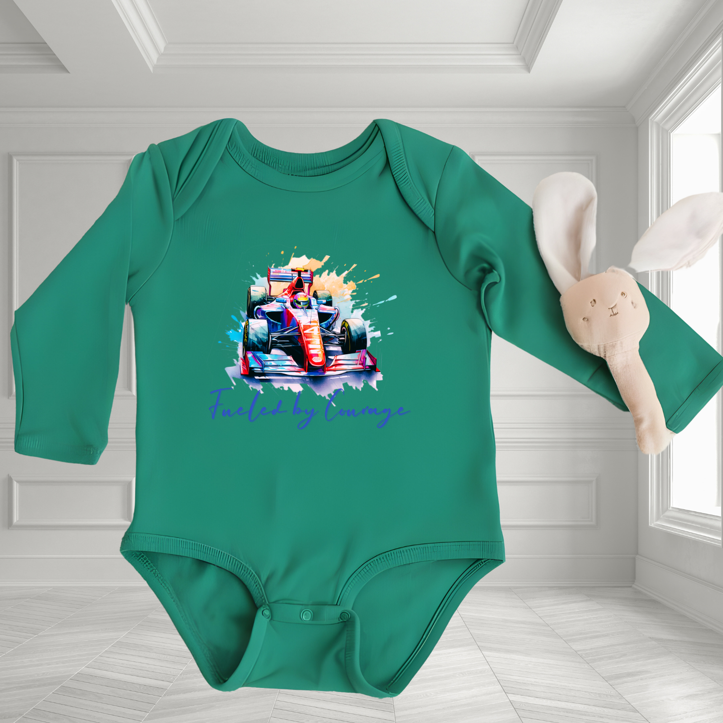 Fueled By Courage Infant Long Sleeve Onesie