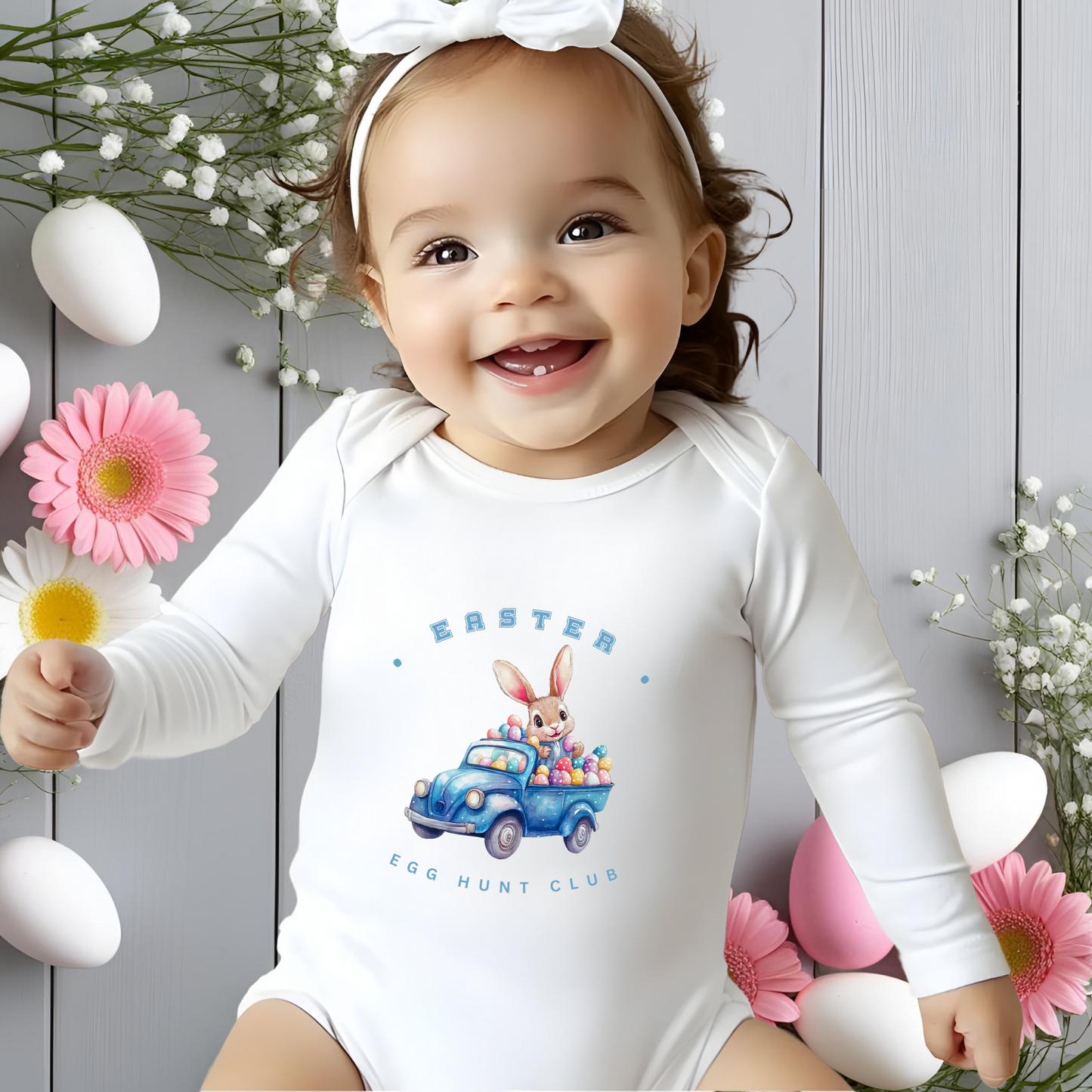Easter Egg Hunt Club Infant Long Sleeve Onesie
