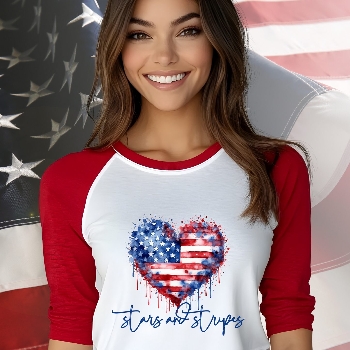 Stars and Stripes Baseball Tee
