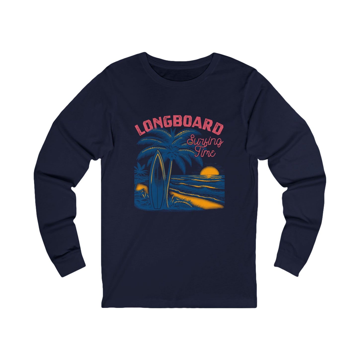 Longboard Surfing Long Sleeve Tee