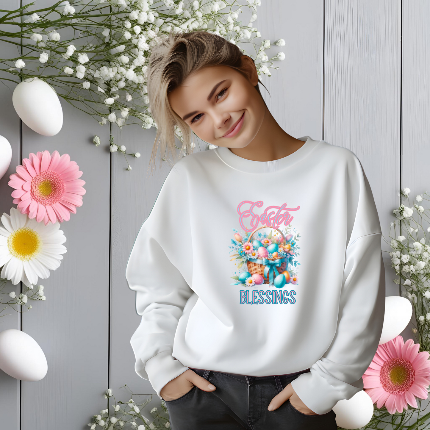 Easter Blessings Crewneck Sweatshirt