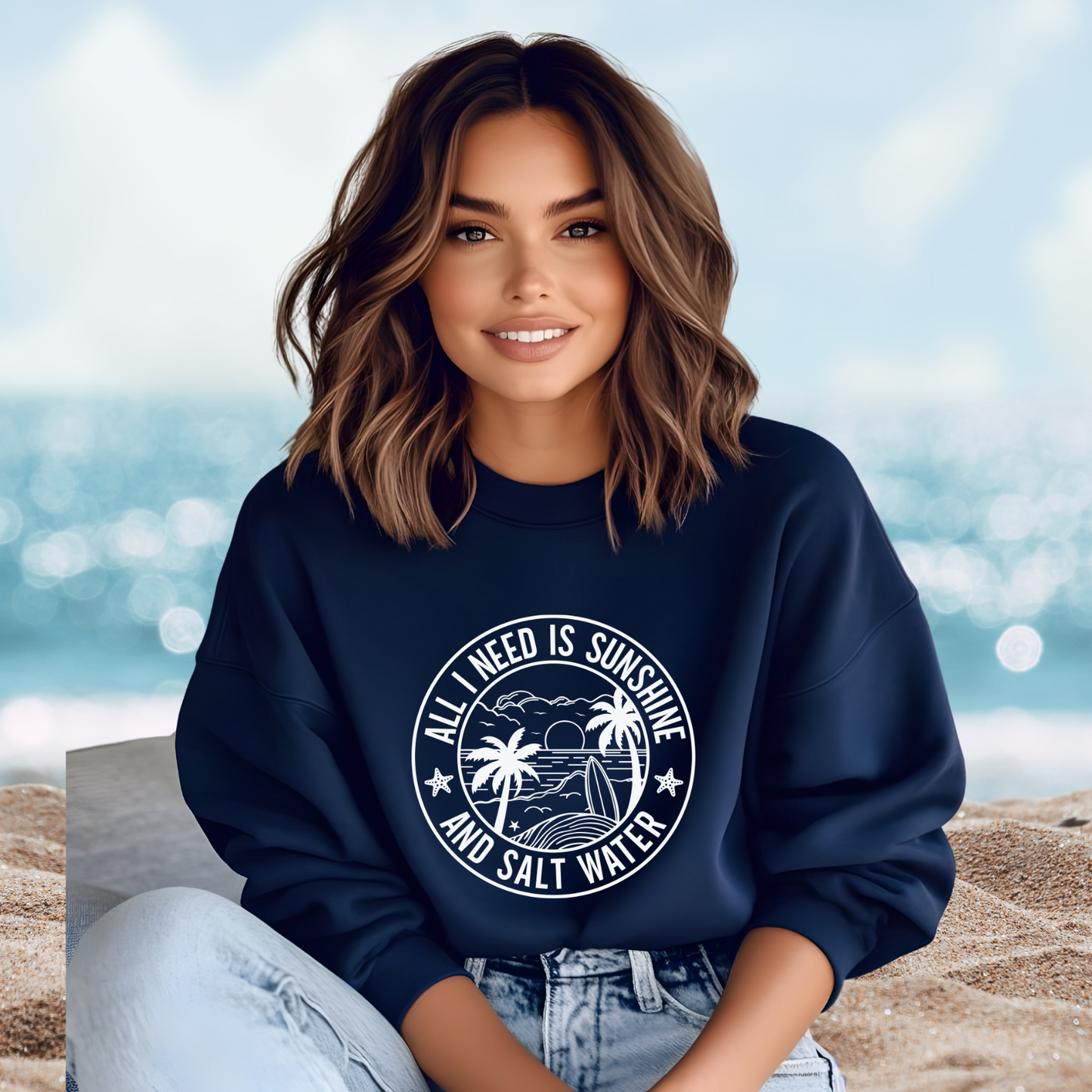 Sunshine and Saltwater Crewneck Sweatshirt