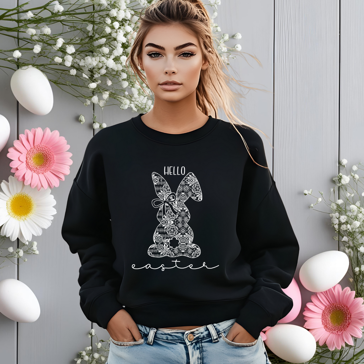Hello Easter Pullover Hoodie
