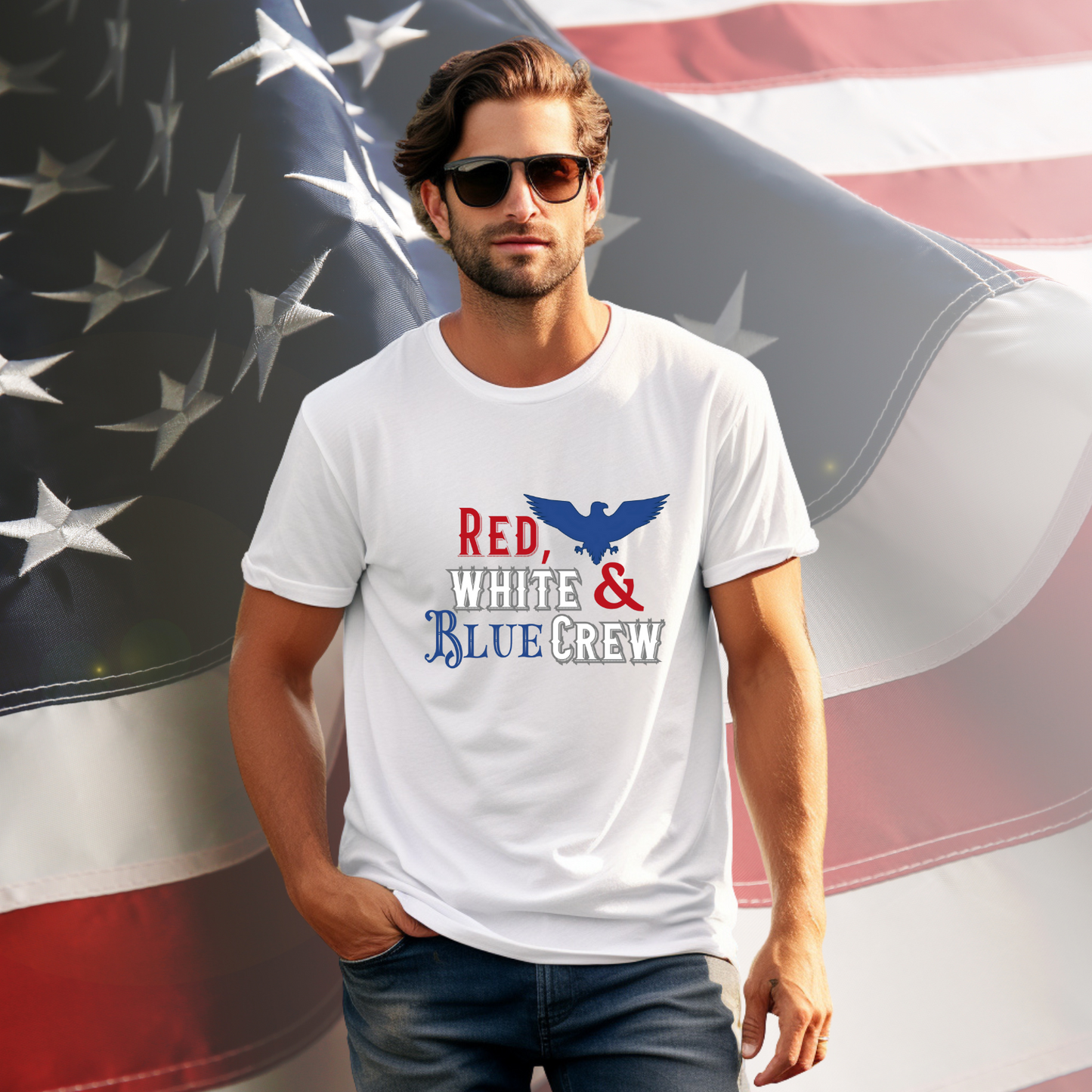 Red, White & Blue Crew T-Shirt