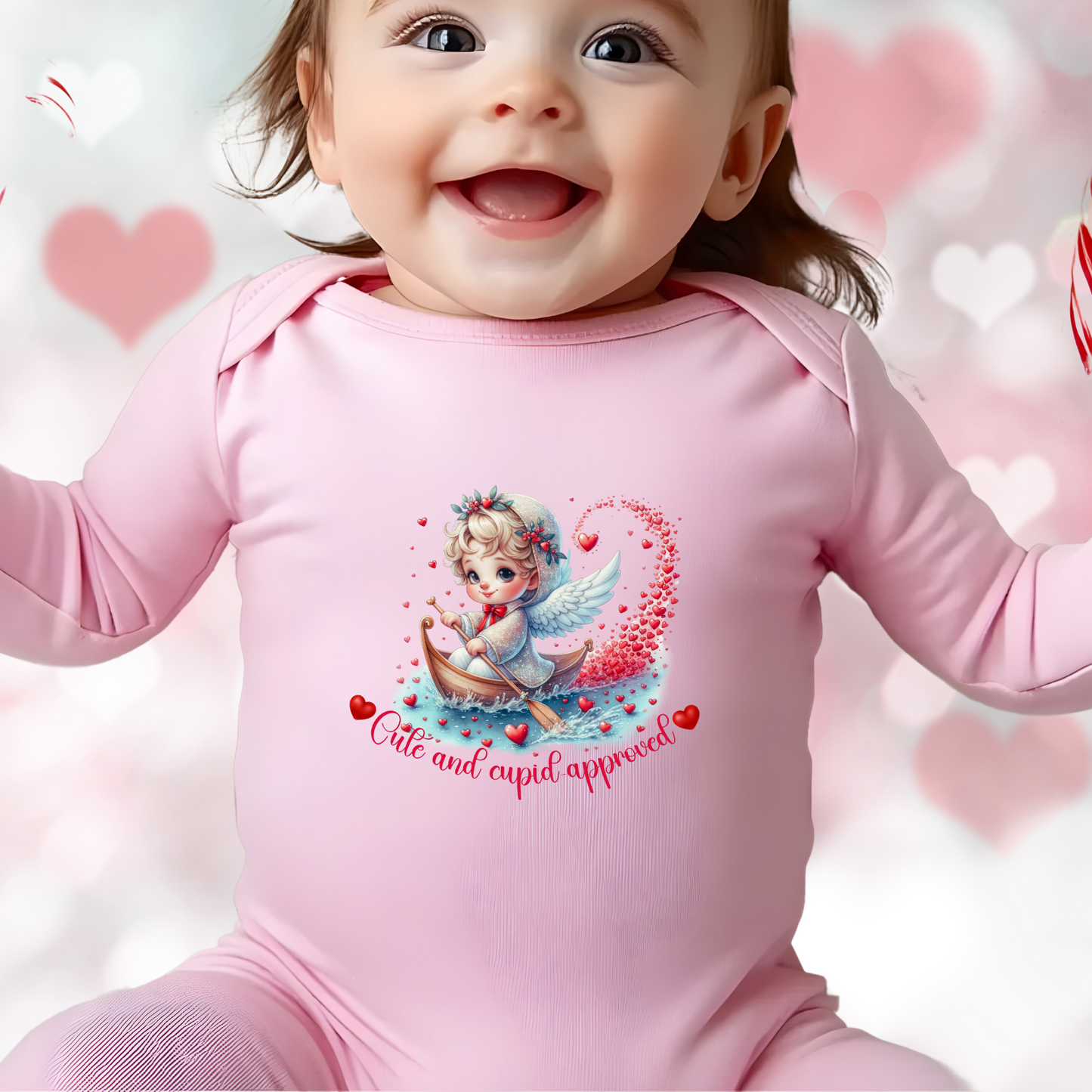 Cute And Cupid Approved Infant Long Sleeve Onesie