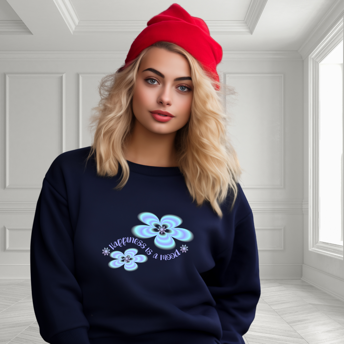 Happiness Is A Mood Crewneck Sweatshirt