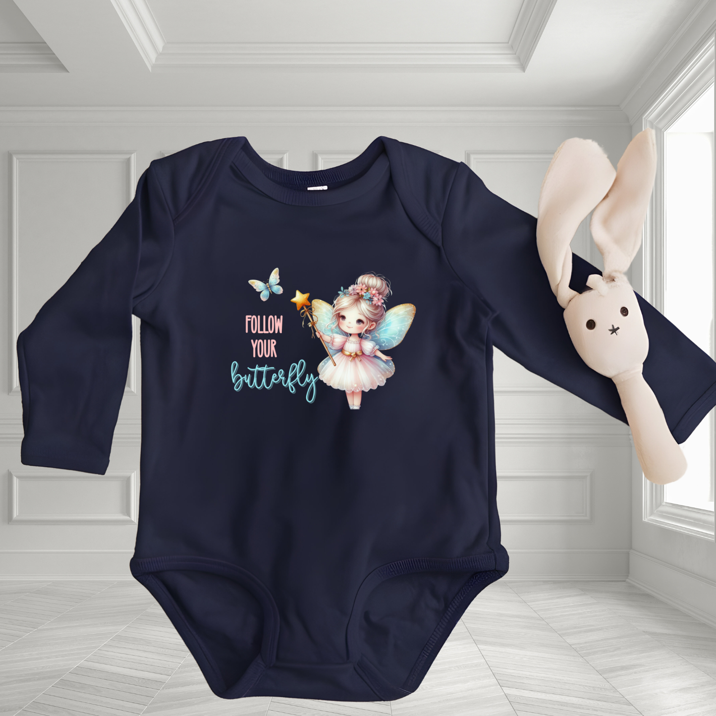Follow Your Butterfly Infant Long Sleeve Onesie