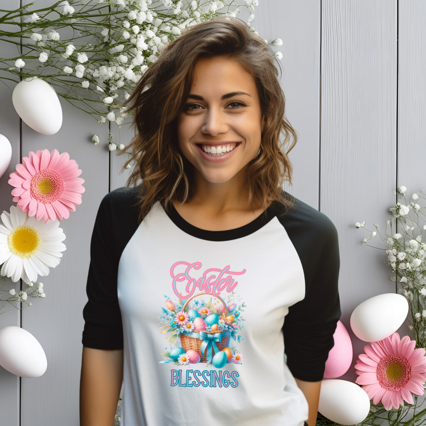 Easter Blessings Baseball Tee